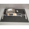 Stainless steel dinner plate set with s/s spoon & inox handle slate plate