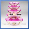 fashionable round sealed glass bowls for dinnerware