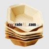 oval shape areca plates with partititon