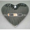 Heart Shaped Aluminium Polished Platters
