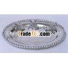Aluminium Round Tray with x-mas tree