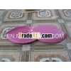 Coiled bamboo leaf plates - pink color