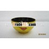 Lacquer Yellow Chili Bowl With Chicken Design