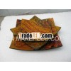 Discrete painting decorative motif set of 3 lacquer dishes