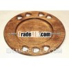 Wooden Charger Platter heart cut,