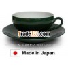 Coffee cup and saucer green Japan
