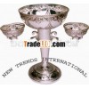 Center Piece with bowls,  wedding center piece,  table center piece,  candelabra silver plated