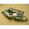 Yellow Plash Dish Boat Shaped Dish Handicraft Lacquered Dish