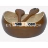 Bamboo bowl with server