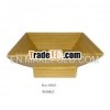 Spun bamboo square bowl