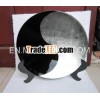 black and white silver stickers lacquer dish with stand decoration