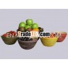 Spun bamboo salad bowl