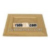 Coiled Bamboo square dish with shiny colour,  high quality from Vietnam