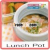 stainless steel lunch pot 400ml pink hot cold food container