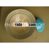 Solid aqua color spun bamboo bowl made in Vietnam
