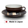 Coffee cup and saucer brown Japan