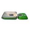 Set 3 Vietnam square bamboo tray with shiny colour design