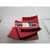 Metallic red lacquer dishes with square center MOP inlay