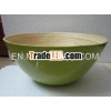 Large glossy lime color bowl bamboo