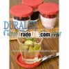 Dessert cup duralex with coaster and cover set item good for gift