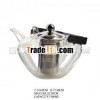 high quality clear glass tea and coffee pot with handle