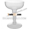 A1001 Disposable PS Plastic 4oz Mini Champagne Glass with detachable base bottom