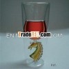 glass souvenir items - horse double wall drinking glass