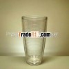 22oz striped plastic drinking cup