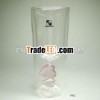 7 Inch Heart Double Wall Drinking Glass