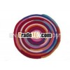 ROUND RAINBOW COLOURS FELT MATS