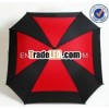 27inch*8K Promotional square umbrella , special red and black umbrella