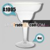 A1005 PS Plastic Disposable Margarita Glass with detachable base