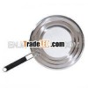 STAINLESS STEEL SPLATTER GUARD WITH FOLDING HANDLE