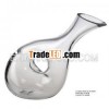 high quality clear glass decanter with handle