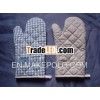 kitchen oven glove,  cotton,  beige