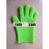 Factory wholesale heat resistant five finger silicone glove