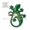 designed hand painted lizard shape plastic outdoor window thermometer