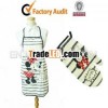 cotton kitchen apron set printed glove pot holder