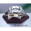 silver /pewter /gold/copper plated color metal ashtray with gem