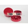 2 Part Red Anodized CNC Herb Grinder || Pollen Weed Grinder || Smoking Tobacco Grinder