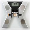 (9876SB) Glass Body Fat Analyser with brushed Stainless Steel & 180KG Capacity,  Glass Body Fat