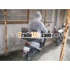 EVA raincoat for electric scooter and stadium with reflective tape, hood and portable bag