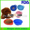 Protable folding silicon pet bowl