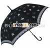 pet umbrella for women printed poodle dog-pink/black