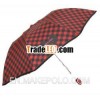 It is easy to fold in children umbrella girl of gingham check print