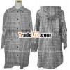 rain coat made of yarn dyed fabric for women