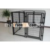 Heavy duty black powder coated welded wire dog kennel