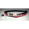 nylon webbing with paw pattern ribbon and cat head buckle cat collar