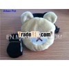 bear pattern flannelette pet backbag with leash set