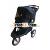 3 Wheel Deluxe Jogging Pet Stroller W/12" Terrain EVA Tires